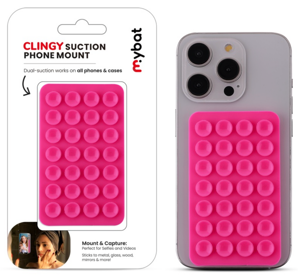 MyBat Clingy Suction Phone Mount - Hot Pink
