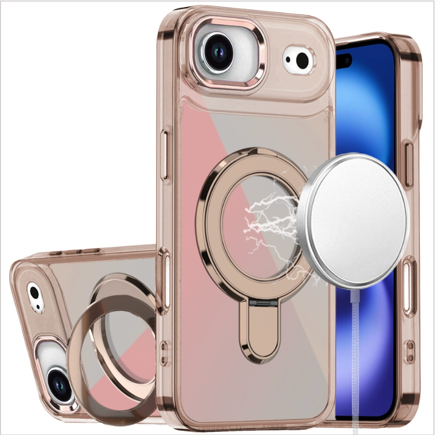 iPhone 17 Air CHROME HQ Rotational Magnetic Ring Hybrid - Desert Titanium