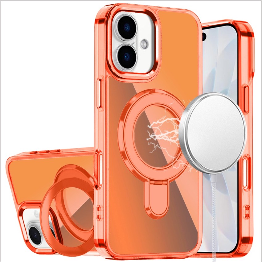 iPhone 17 CHROME HQ Rotational Magnetic Ring Hybrid - Cosmic Orange