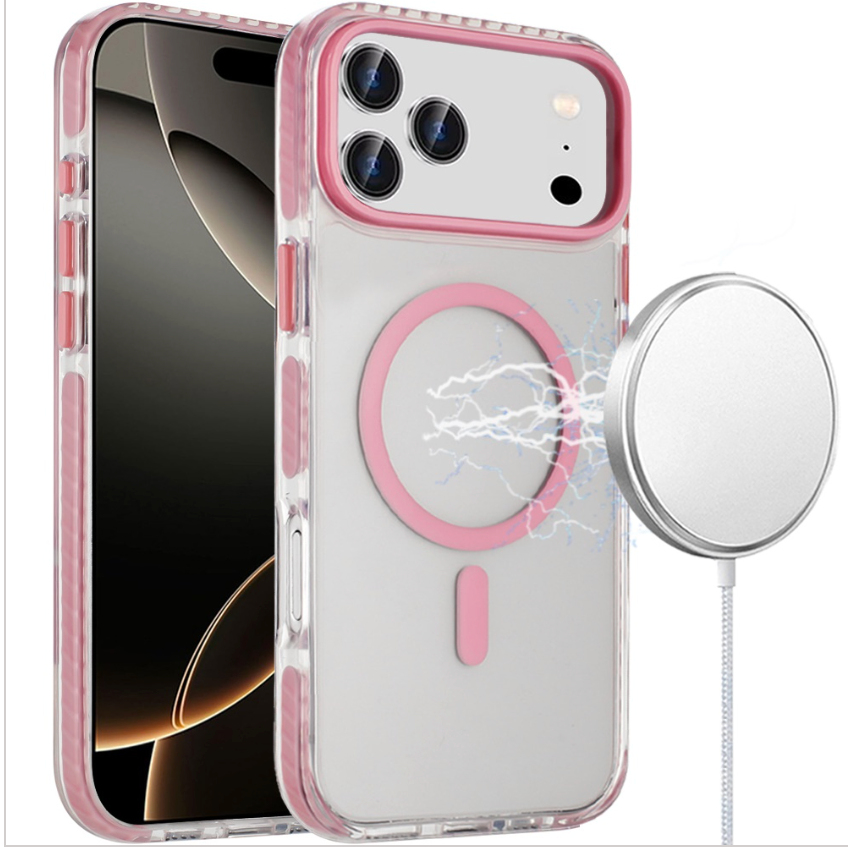 Transparent Matching Color Magnetic Ring Hybrid - Pink