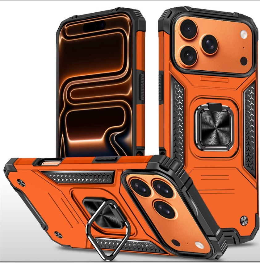 Robust Magnetic Kickstand Hybrid Case Cover - Cosmic Orange