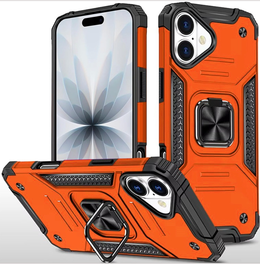 Robust Magnetic Kickstand Hybrid Case Cover - Cosmic Orange
