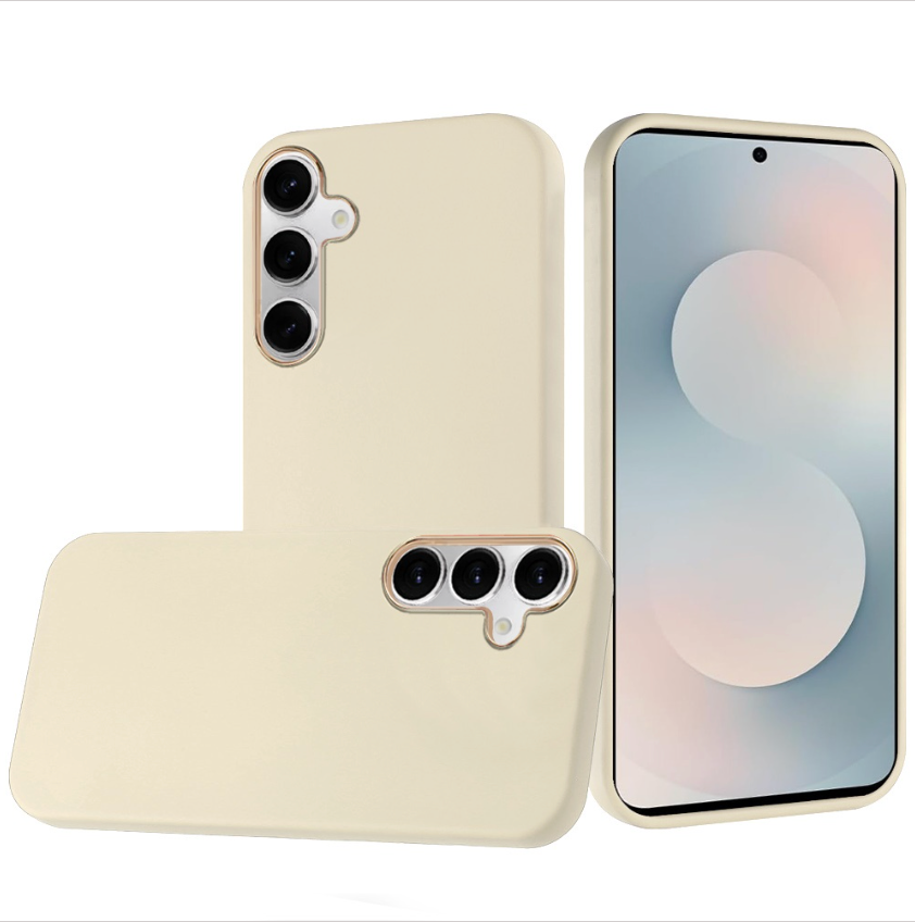 Classy Slick Chromed Around Hybrid Case Cover - White