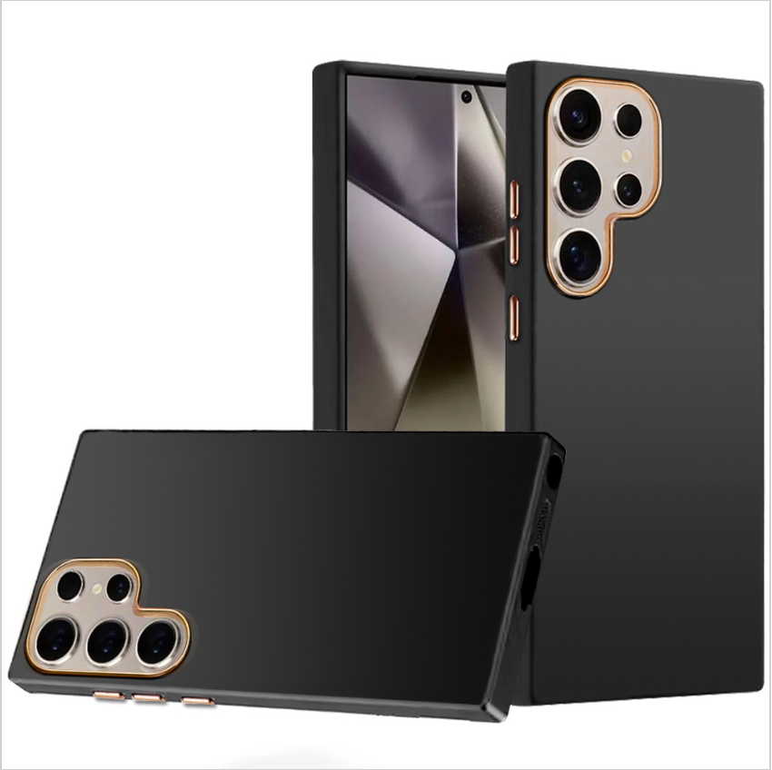 Classy Slick Chromed Around Hybrid Case Cover - Black